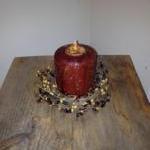 Candle, 4 Inch Pillar, Cinnamon Apple Scented..