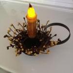 Taper Candle With Holder, Led Candle
