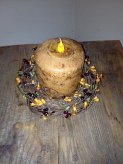 Candle, 4 Inch Pillar, Vanilla Sugar Scented (led)